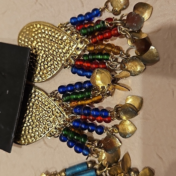 3 PAIRS of Vintage BOHOMINIAN BRASS Earrings - Picture 11 of 12